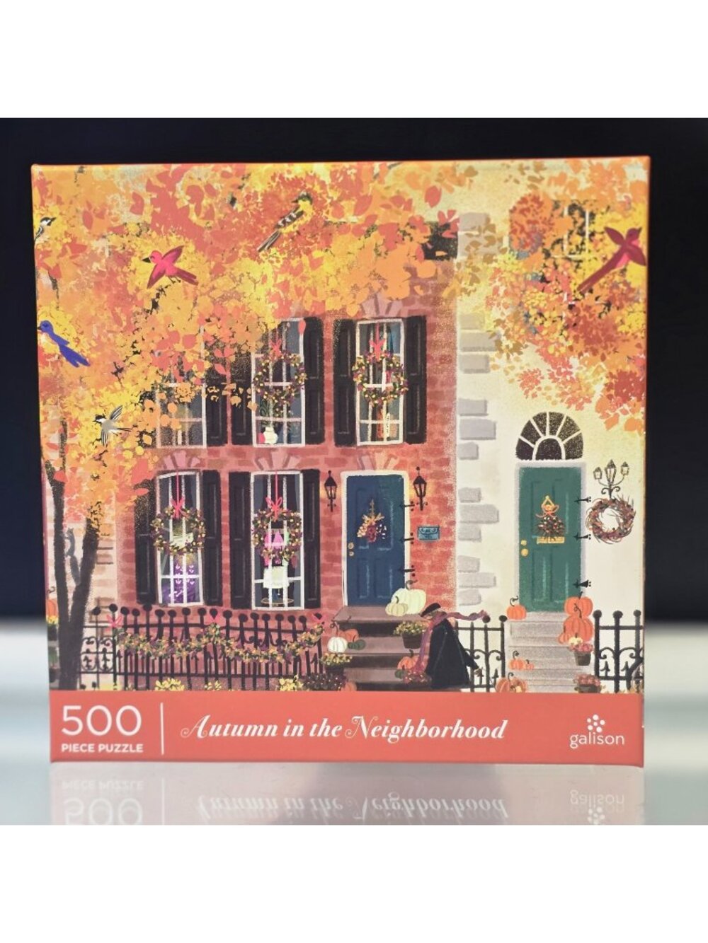 Galison Autumn in the Neighborhood 500 Piece Jigsaw Puzzle